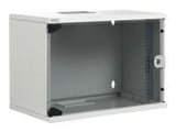 DIGITUS Wall Cabinet 19Inch 7HE RAL 7035 grey unmounted H370mm x B540mm x T400mm without tray incl. 8x screws