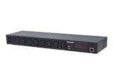 INTELLINET 19inch Intelligent PDU 8-Port 19inch Rackmountable Monitors Power Temperature and Humidity