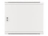 LANBERG Wall mount cabinet 19inch 9U 600x450 steel doors grey flat pack