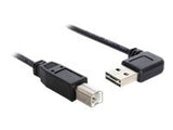 DELOCK Cable EASY-USB 2.0 Type-A male angled left / right > USB 2.0 Type-B male 0,5 m