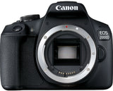 Canon D.CAMERA EOS 2000D BK BODY EU26 Megapixel 24.1 MP, Image stabilizer, ISO 12800, Display diagonal 3.0 ", Wi-Fi, Automatic, manual, Frame rate 29.97 fps, APS-C, Black