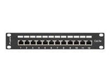 LANBERG PPF5-9012-B Lanberg Patch Panel 10, 12 port 1U, cat.5e, black