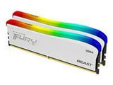KINGSTON 32GB 3200MT/s DDR4 CL16 DIMM Kit of 2 FURY Beast White RGB SE