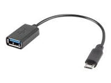 LANBERG Adapter Micro USB M USB-A F 2.0 0,15m OTG schwarz