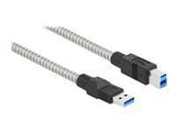 DELOCK USB 3.2 Gen 1 Cable Type-A male to Type-B male with metal jacket 2m