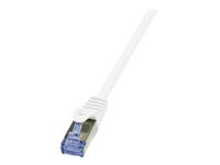 LOGILINK CQ3041S LOGILINK - Patch Cable Cat.6A 10G S/FTP PIMF PrimeLine white 1,50m