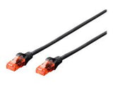 DIGITUS DK-1612-020/BL DIGITUS Premium CAT 6 UTP patch cable, Length 2,0m, Color black