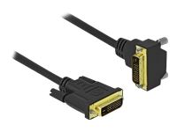 DELOCK DVI Cable 24+1male to 24+1male angled 3m