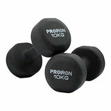 PROIRON PRKNED10K Dumbbell Weight Set, 2 pcs, 10 kg, Black, Neoprene