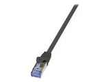 LOGILINK CQ4103S LOGILINK - Cat.6A Patch cable made from Cat.7 raw cable, black, 15m