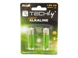 TECHLY 306967 Techly Alkaline batteries 1.5V AA LR6 2 pcs