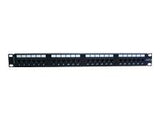 PREMIUM Line Communication panel 19inch CAT6 UTP 24xRJ45 black