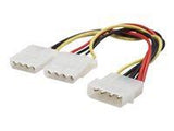 MANHATTAN Power Y Cable Converts a 4-pin Molex male to dual 4-pin Molex female connections  Molded PVC boot