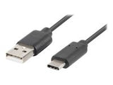 LANBERG CA-USBO-10CU-0005-BK Lanberg cable USB-C(M)->A(M) 2.0 0.5M Black