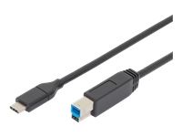 ASSMANN USB Type-C connection cable type C to B M/M 1.8m 3A 5GB 3.0 Version CE bl