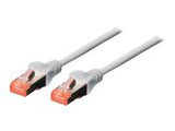 DIGITUS patch cable SFTP/PIMF CAT6 15m 4x2AWG 26/7 2xRJ45 grey