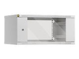 NETRACK 019-045-400-011 wall-mounted cabinet 19 4.5U/400mm glass door grey