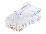 INTELLINET Cat5e RJ45 Modular Plugs UTP 3-prong for solid wire 100 plugs in jar
