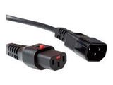 ASM IEC-PC1021 Power Cable Male C14 plug Ho5VV-F 3 X 1.00mm2 to C13 IEC LOCK 2m black
