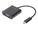 DIGITUS USB Type-C to VGA Adapter Full HD 1080p cable length: 19.5cm black