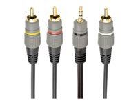 CABLE AUDIO 3.5MM 4PIN TO 3RCA/AV 1.5M CCAP-4P3R-1.5M GEMBIRD