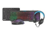 NATEC Fury gaming combo set 4in1 Thunderstreak 3.0 keyboard + mouse + headphones + mousepad US layout