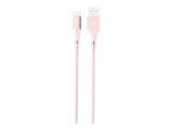 SILICON POWER Cable microUSB - USB Boost Link LK30AB Nylon 1M 2.4A Pink