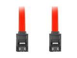 LANBERG CA-SASA-14CU-0070-R Lanberg cable SATA DATA II (6GB/S) F/F 70cm; METAL CLIPS RED