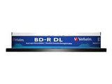 VERBATIM 10x BD-R Dual Layer 50GB 6X white blue surface hard coat Spindle