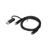 Lenovo 1m, Hybrid USB-C with USB-A Cable Black