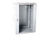 DIGITUS DN-WD19 18U/600 Wallmount double section Cabinet 19 18U 901/600/600 glass grey mounted