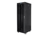 LANBERG free standing rack 19inch cabinet 37U 600x800 glass door LCD flat pack black