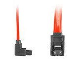 LANBERG CA-SASA-13CC-0070-R Lanberg cable SATA DATA II (3GB/S) F/F 70cm; METAL CLIPS ANGLED RED