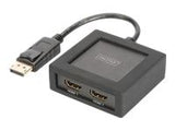 DIGITUS 4K DisplayPort to HDMI Splitter DP in 2xHDMI out supports up to 4K2K/30Hz