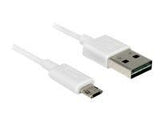 DELOCK Cable EASY-USB 2.0 Type-A male > EASY-USB 2.0 Type Micro-B male white 2 m