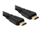 DELOCK Cable High Speed HDMI with Ethernet - A male / male flat 1,0m