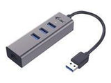 I-TEC USB 3.0 Metal 3-Port HUB with Gigabit Ethernet Adapter 1x USB 3.0 to RJ-45 3x USB 3.0 Port LED
