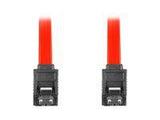 LANBERG CA-SASA-14CC-0050-R Lanberg cable SATA DATA II (3GB/S) F/F 50cm; METAL CLIPS RED