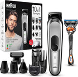 Braun Trimmer 10-in-1 MGK7220 Cordless, Number of length steps 13, Black/Silver