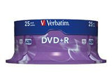 VERBATIM DVD+R 120 min. / 4.7GB 16x 25-pack spindle DataLife Plus, scratch resistant surface