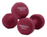 PROIRON PRKNED08K Dumbbell Weight Set, 2 pcs, 8 kg, Red Wine, Neoprene