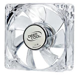 deepcool Xfan 80 mm,  transparent frame with blue LED, 3Pin/2pin case ventilation fan