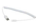GEMBIRD CC-mUSB2C-AMBM-6-W Gembird Coiled Micro-USB cable, 1.8m, white