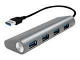 LOGILINK UA0307 LOGILINK - USB 3.0 hub, 4 port with card reader, aluminum casing, silver