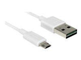 DELOCK Cable EASY-USB 2.0 Type-A male > EASY-USB 2.0 Type Micro-B male white 1 m