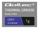 QOLTEC 51655 Qoltec Thermal paste 5.15W/m-K | 1g | grey