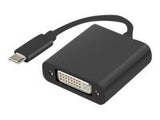 LANBERG AD-UC-DV-01 adapter USB TYPE-C(M)-DVI(F)(24+5) Dual Link 15cm Black