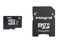 INTEGRAL Micro SDXC Cards CL10 16GB Ultima Pro UHS-1 up to 90MB/s transfer with Adapter to SD Card
