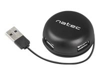 NATEC NHU-1330 Natec Hub USB 2.0 BUMBLEBEE 4-ports, Black
