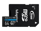 TEAMGROUP Memory Card Micro SDXC 64GB Elite A1 V30 + Adapter